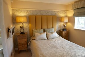 Master bedroom feature wall.